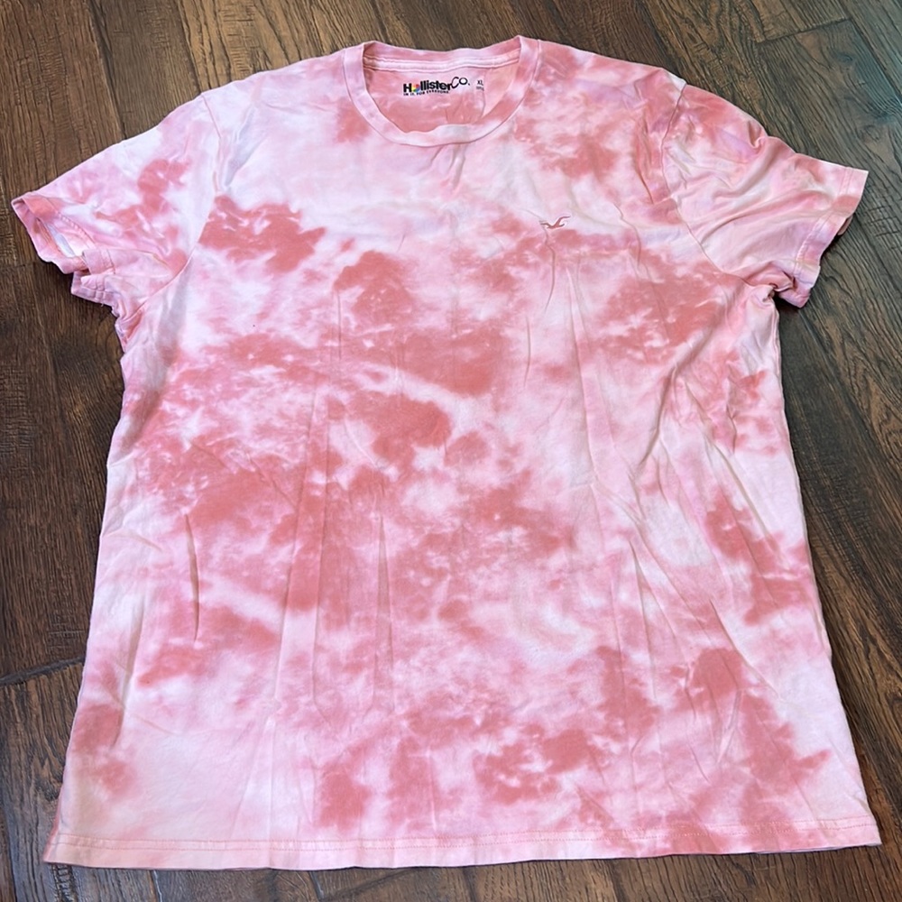 Pink tie-dye Hollister shirt